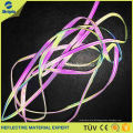 High Visibility Stretch Rainbow reflective piping for sport garment